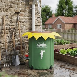 50L Collapsible Rain Barrel with Spigot & Overflow