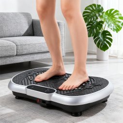 Vibration Plate Exercise Machine with Resistance Bands
