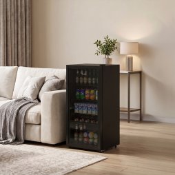 109L Freestanding Beverage Cooler Drinks Fridge, Wine Cabinet