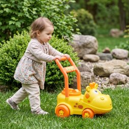 Living and Home Giraffe Design Baby Push Walker with Activity Centre