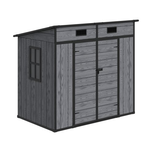 6.3x4FT Outdoor Plastic Garden Storage Shed
