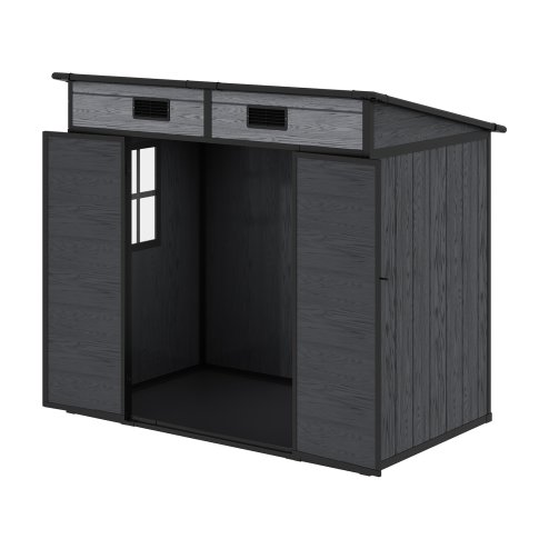 6.3x4FT Outdoor Plastic Garden Storage Shed