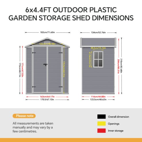 Living and Home Plastic Outdoor Garden Storage Shed