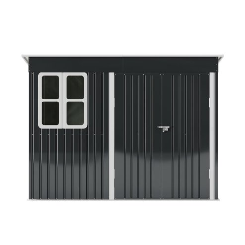 8.56 x 5.79FT Outdoor Metal Garden Storage Shed