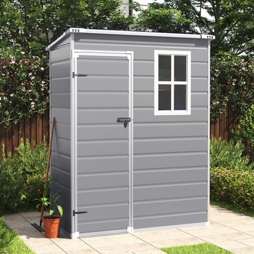 Living and Home 5 x 3 ft Plastic Outdoor Garden Tool Shed