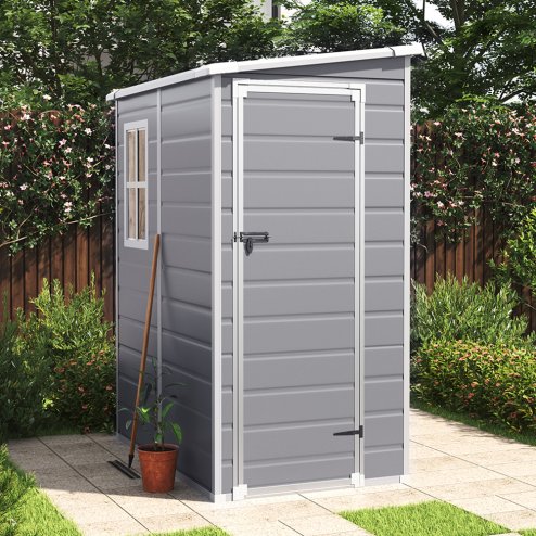 Living and Home 5 x 4FT Outdoor Plastic Storage Shed