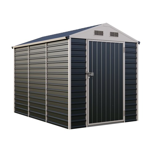 5.58 x 8.2FT Metal Apex Roof Garden Tool Storage Shed
