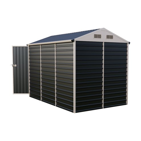 5.58 x 8.2FT Metal Apex Roof Garden Tool Storage Shed