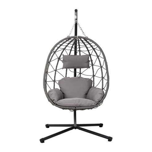 Swing Egg Chair with Stand and Cushion