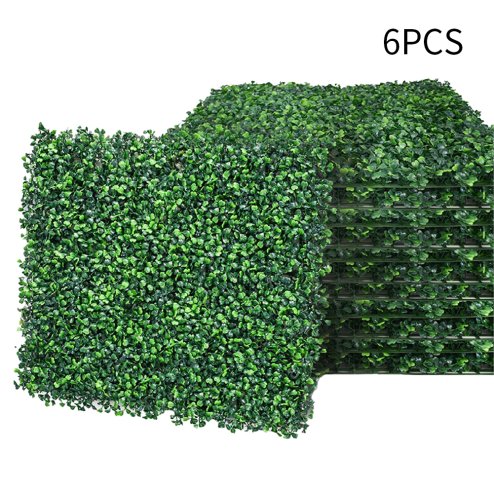 Living and Home 6Pcs Decorative Artificial Boxwood Panels for Indoor Outdoor 40x60cm
