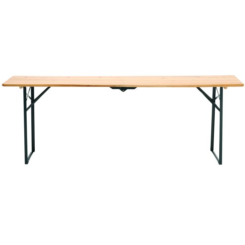 Outdoor Wooden Folding Beer Table Garden Narrow Table 217*49cm