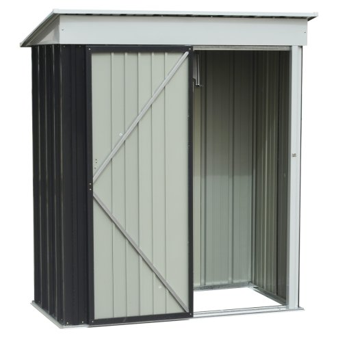 Living and Home 3x5FT Outdoor Metal Garden Storage Shed with Shelves