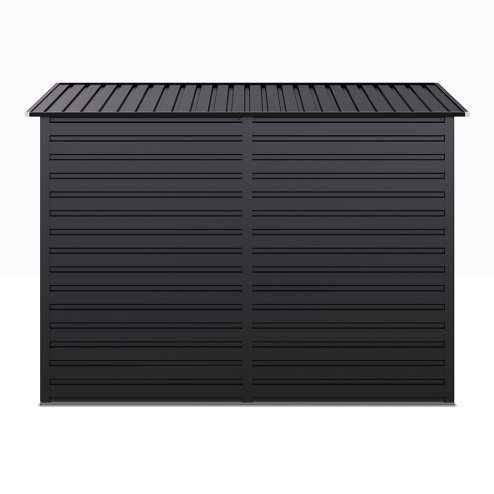 Living and Home 182.6cm H Outdoor Galvanized Steel Storage Shed with Dual Doors, Grey