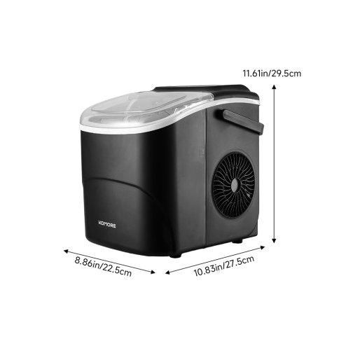 Living and Home Countertop Bullet Ice Maker with Handle