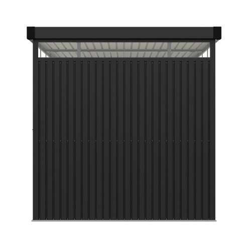 Living and Home 2 X 2.6 X 2M Metal Garden Tool Shed, Charcoal Black