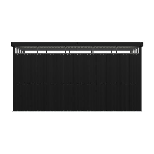 Living and Home 4x3x2m Charcoal Black Galvanized Steel Storage Shed with Lockable Doors