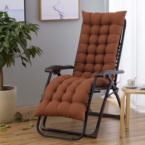 Living and Home Brown Garden Bench Cushion Non-slip Sun Lounger Cushion for Garden Patio