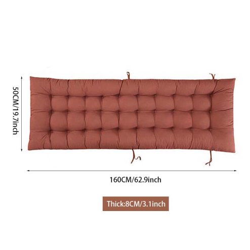 Living and Home Brown Garden Bench Cushion Non-slip Sun Lounger Cushion for Garden Patio
