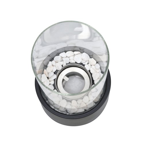 Living and Home Round Tabletop Ventless Ethanol Fireplace