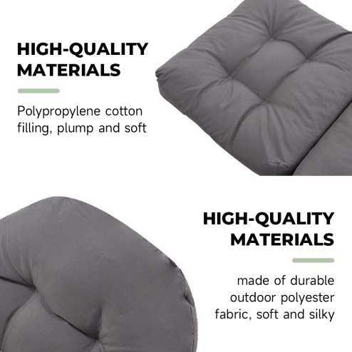 Living and Home Outdoor Waterproof Tufted Swing Seat Cushion