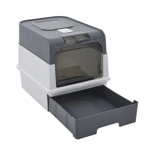 Living and Home Fully Enclosed Cat Litter Box with UV Sterilisation