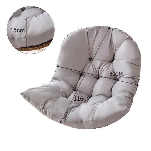 Living and Home Light Grey Thick Hanging Chair Cushion, 80cm W x 108cm H