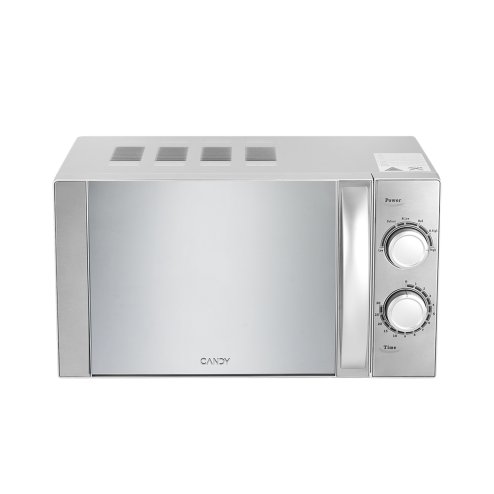 700W 20L Stainless Steel Microwave 6 Power Levels with Defrost Function, Freestanding