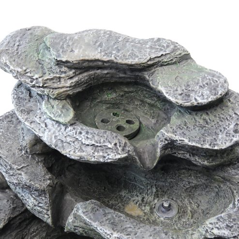 Living and Home Garden Water Feature Outdoor LED Waterfall Electric Fountain Rockery Decor