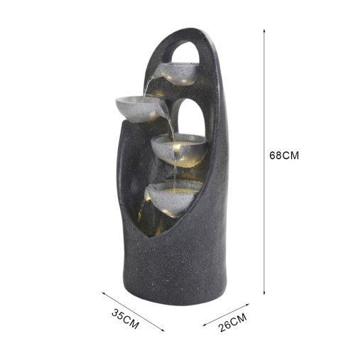 Living and Home 4-Tier Cascading Garden Water Feature Water Fountain