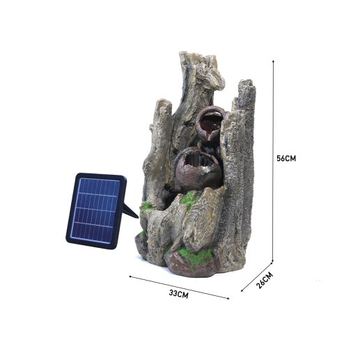 Living and Home Outdoor Water Fountain Rockery Decoration Solar Powered Water Feature