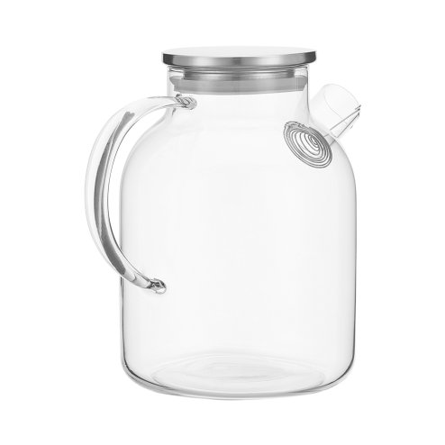 Living and Home 1800ml High Borosilicate Glass Teapot with Stainless Steel Lid