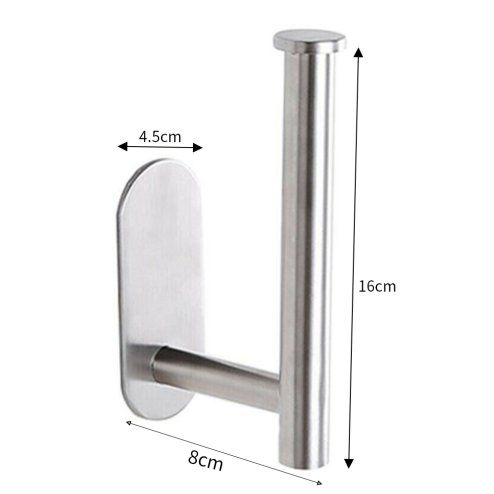 Living and Home Modern Wall Mounted Stainless Steel Toilet Paper Roll Holder for Bathroom