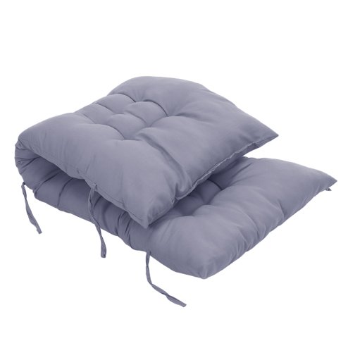 Living and Home Grey Non-slip Sun Lounger Cushion for Garden Patio, 125cm(W) x 48cm(D)