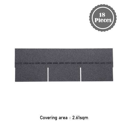 Living and Home 18Pcs/Pack 3-Tab Asphalt Shingles Rectangular Houses Shed Roofing Tiles