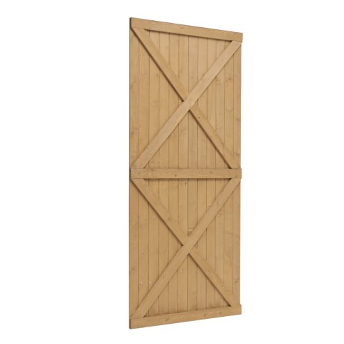 Living and Home Garden Flat Top Pine Wood Gate Kit, 85cm W X 183cm H