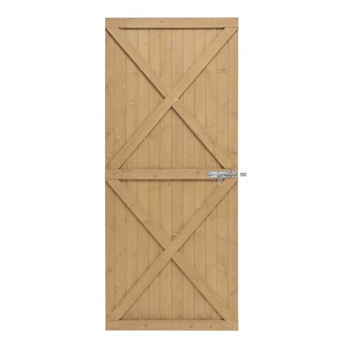 Living and Home Garden Flat Top Pine Wood Gate Kit, 85cm W X 183cm H