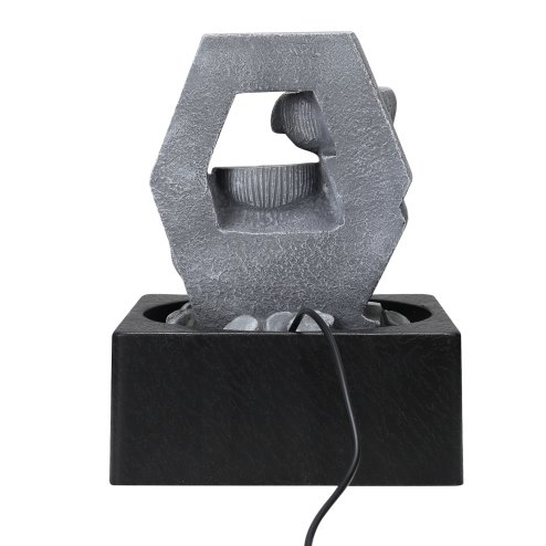 Living and Home Cascade Tabletop Fountain Water Feature with LED Light