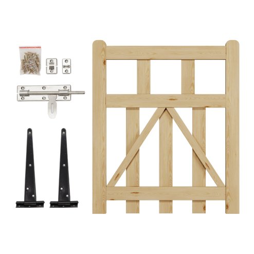 Living and Home 2.5x3ft Outdoor Wooden Garden Gate Fence Door