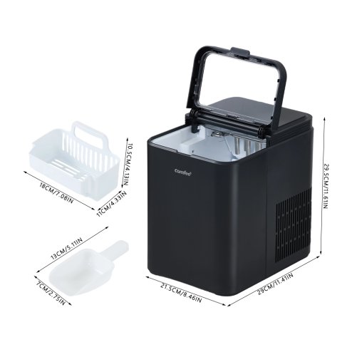 Living and Home Ice Maker Machine with Ice Scoop & Basket