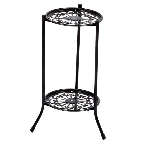 Living and Home Vintage 2 Tier Metal Plant Display Stand