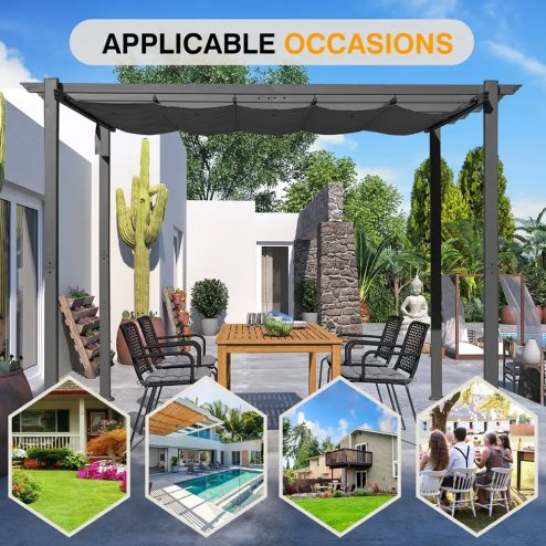 3x3M Aluminum Pergola for Patio Deck