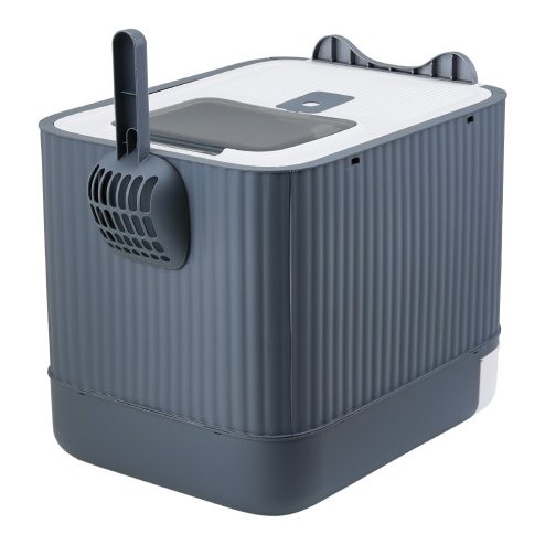 Living and Home Large Cat Litter Box with UV Sterilizer Lamp, 34.5 cm W x 44.5 cm D x 36.5 cm H
