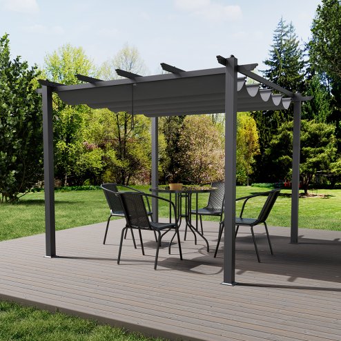 4x3M Aluminum Patio Pergola with Canopy
