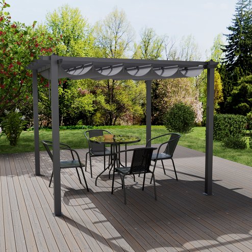 4x3M Aluminum Patio Pergola with Canopy