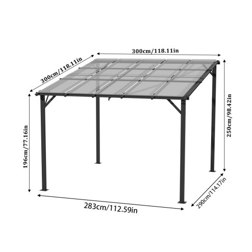 Wall-Mounted Canopy 300cm W x 250cm H