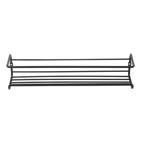 Living and Home Set of 2 Wall-Mounted Spice Racks, Black