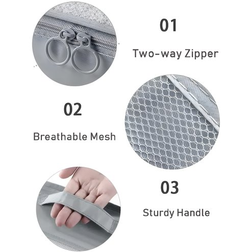 Living and Home 7Pcs Travel Luggage Packing Cubes Clothes Organiser Set, Grey