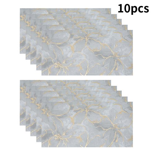 Living and Home 10Pcs Self-Adhesive Marble Pattern Wall Tile Stickers