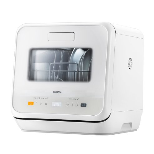 Living and Home 5L Countertop Dishwasher with 6 Wash Programs, Drying Function, Steam Sterilization