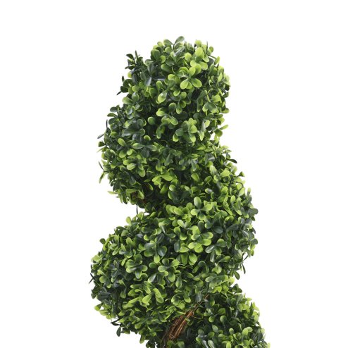 Living and Home 120cm 2 Pack Artificial Topiary Spiral Boxwood Tree Fake Plant